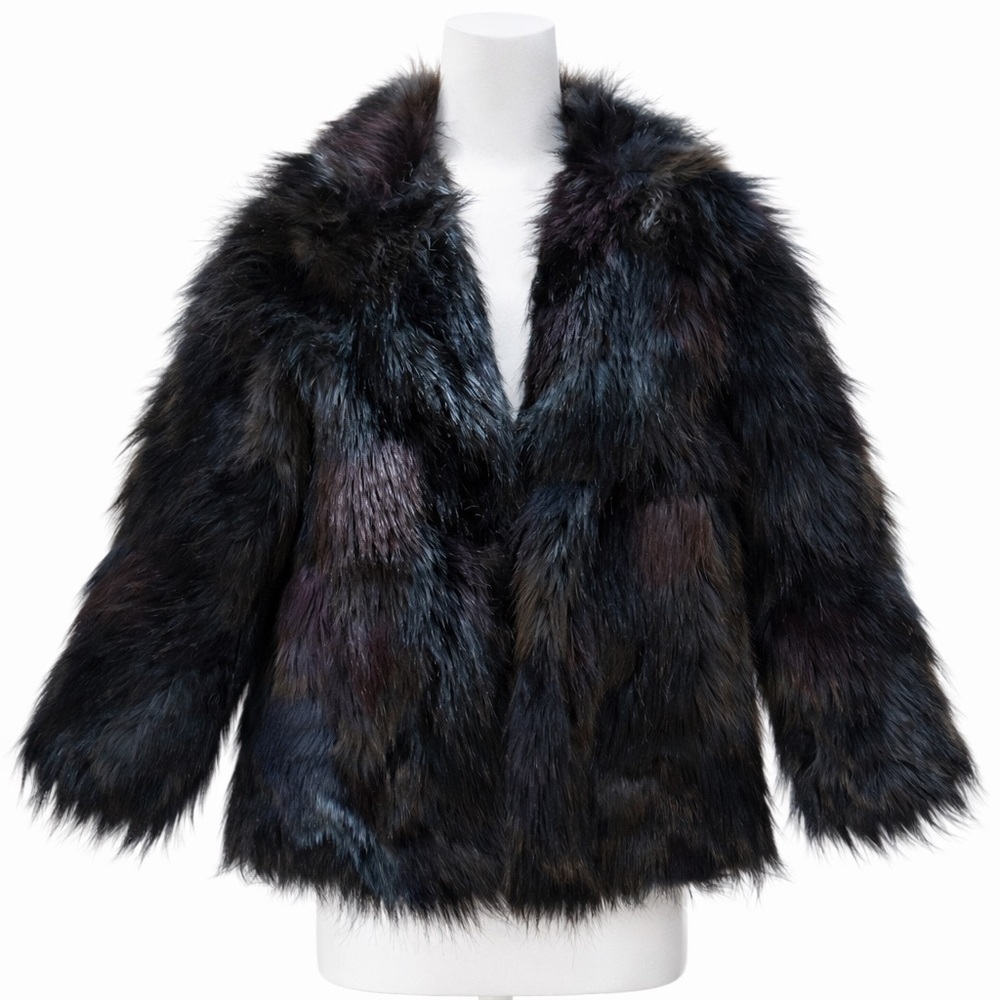 RACHEL Rachel Roy Multicolor Faux Fur Teddy Jacket